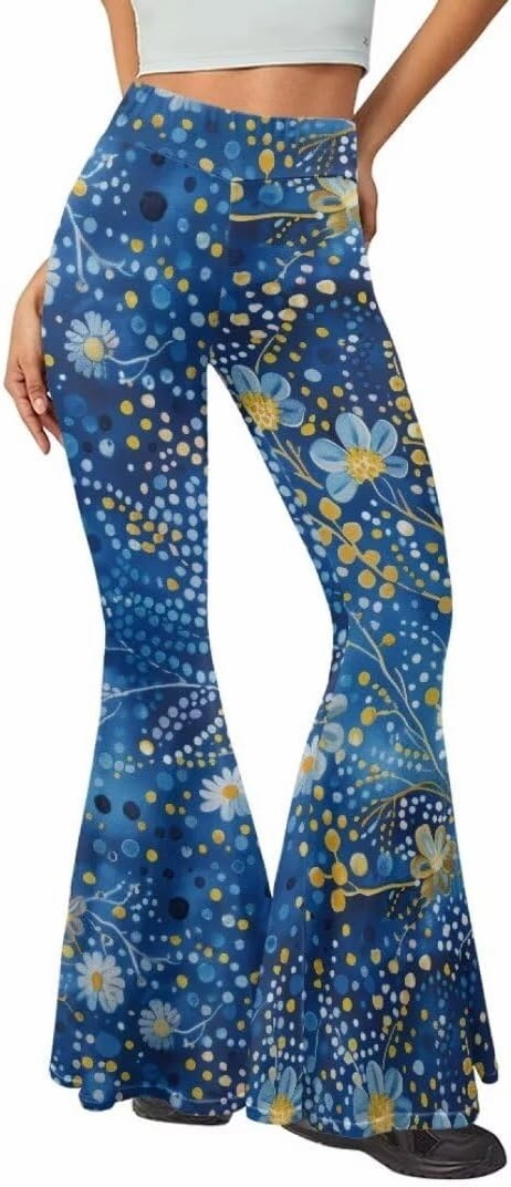 Pinupub Women Bootcut Yoga Pants Tummy Control High Waisted Wide Leg Casual Flared Leggings