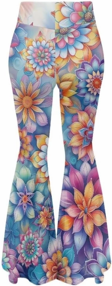 Pinupub Women Bootcut Yoga Pants Tummy Control High Waisted Wide Leg Casual Flared Leggings