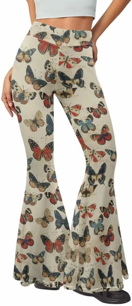Pinupub Women Bootcut Yoga Pants Tummy Control High Waisted Wide Leg Casual Flared Leggings