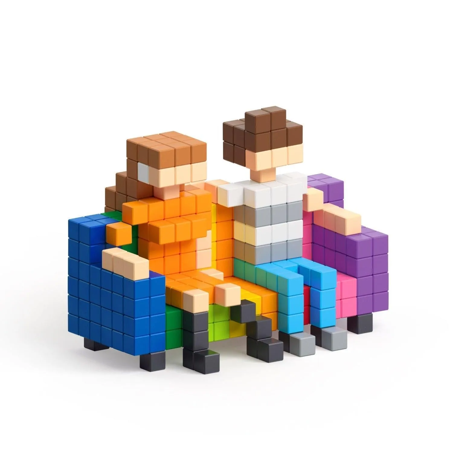 PIXIO-1600 Magnetic Blocks in 16 Colors  Free App