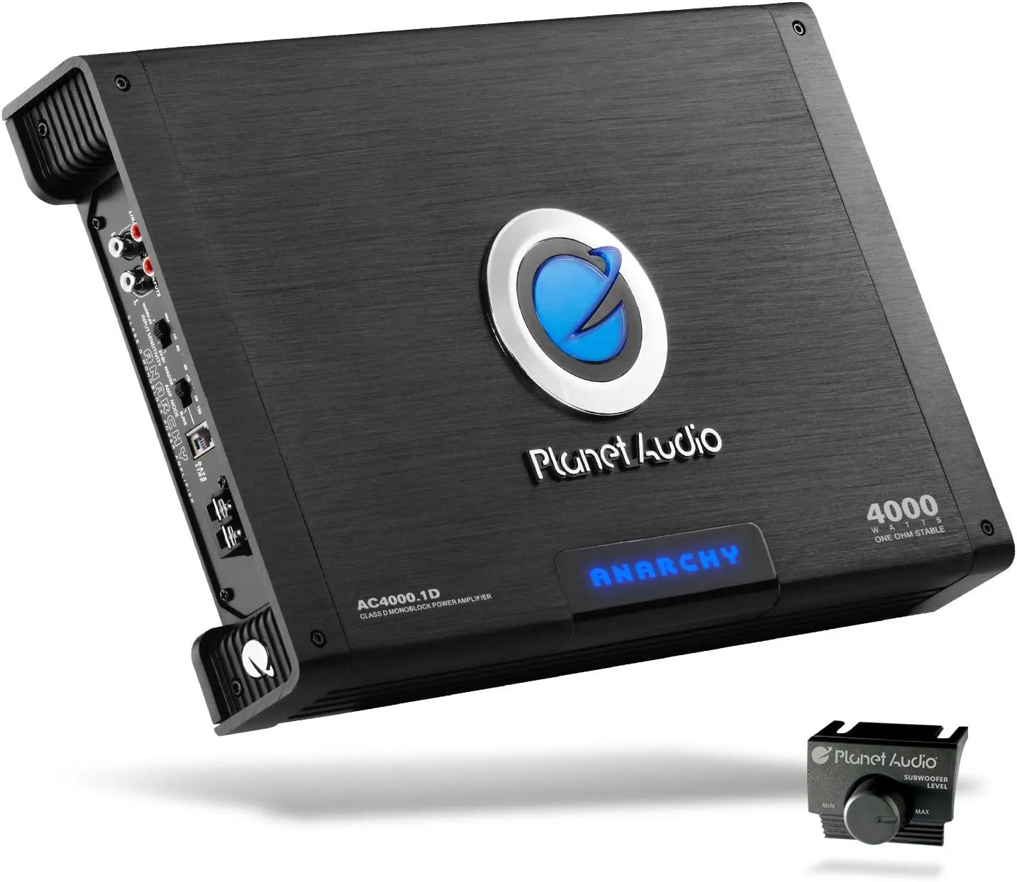 Planet Audio AC4000.1D Class D Monoblock Car Amplifier - 4000 High Output, 1 Ohm Stable, Low Level Inputs, Low Pass Crossover, Bass for Subwoofer