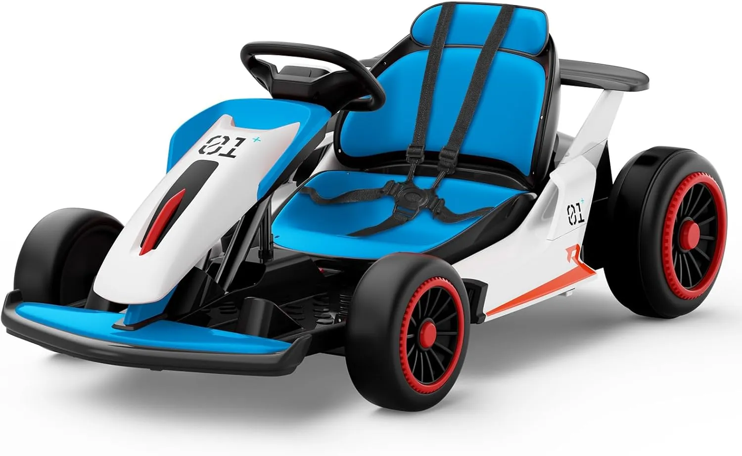 Planet X8 24V Electric Go Kart, 300W Drift Kart, with 2 Speeds, Wireless, Music, Soft Start, 7AH Large Battery ＆ 5-Point Safety Belt for Big Kids
