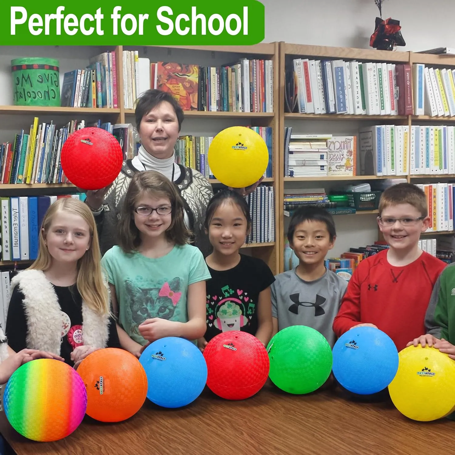 Playground Balls 8.5 Inch, Kickball Dodgeball for Kids and Adults - Bouncing Dodge Ball, Handball, Square Game for Outdoor & Indoor   Free Pump & Mesh Bag