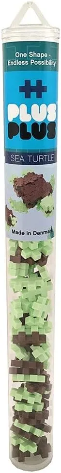 Plus-Plus 300.4115 Sea Turtle 100 pcs Tube Building Bricks, Mixed, Standard