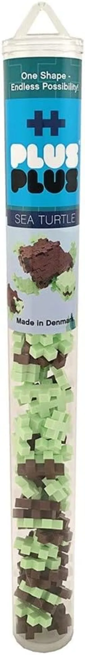 Plus-Plus 300.4115 Sea Turtle 100 pcs Tube Building Bricks, Mixed, Standard