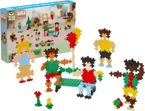 PLUS PLUS Learn to Build Set, Interlocking Mini Building Blocks, 3D Puzzle Construction Stem Toy for Kids - People of The World, 275 Pieces