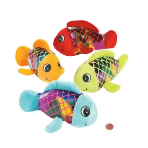 Plush Rainbow Colored  Fish (12/package) $1.64 each