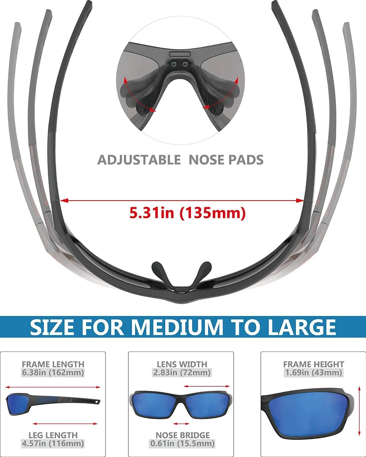 Polarized Fish Sunglasses for Women Men, Driving Running Golfing Cycling..