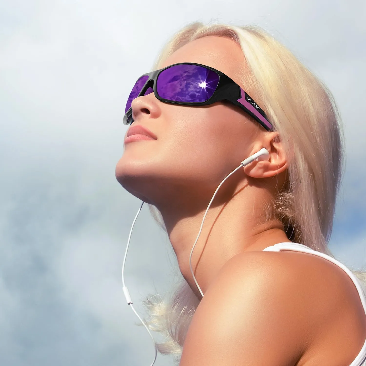 Polarized Sports Sunglasses for Men Women Driving Fishing Cycling Running UV Protection