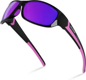 Polarized Sports Sunglasses for Men Women Driving Fishing Cycling Running UV Protection