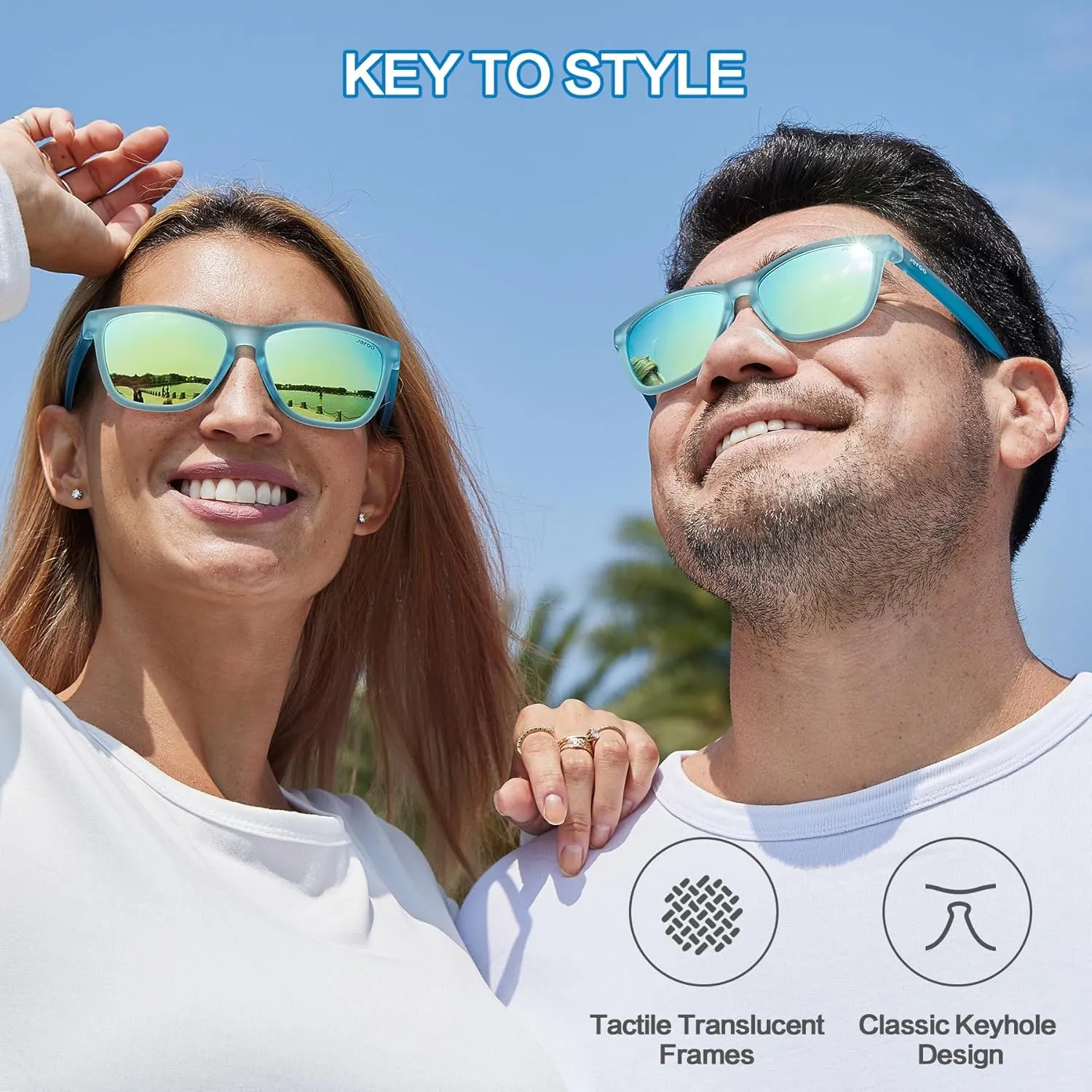 Polarized Sports Sunglasses for Women Men Running Retro Trendy Sun Glasses UV400 Protection Tangle Free