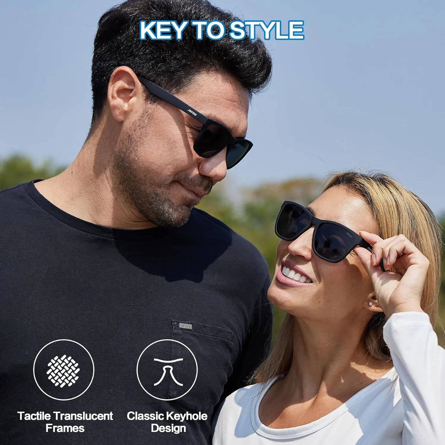 Polarized Sports Sunglasses for Women Men Running Retro Trendy Sun Glasses UV400 Protection Tangle Free