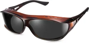 Polarized Sunglasses Wear Over Glasses Fitover Glasses for Men Sports Driving&Fishing UV400 Protection