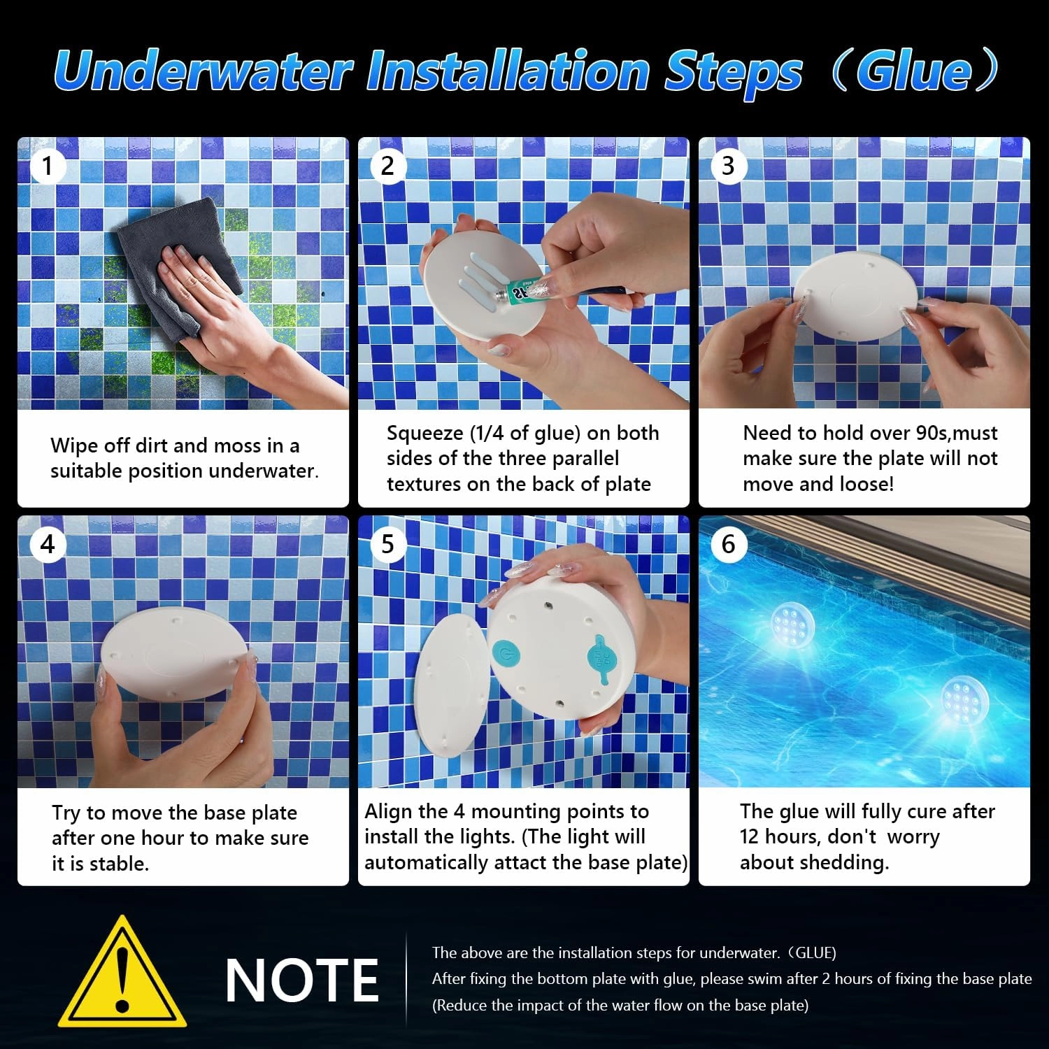 Pool Lights, Upgraded Rechargeable Submersible LED Lights with Remote, IP68 Waterproof 16 Color Floating Light with Magnet, Pool Light for Above Ground Inground Pools,Hot Tub, Bath 4 Pack
