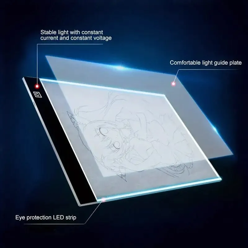 Portable A4 LED Copy Board Light Tracing Pad