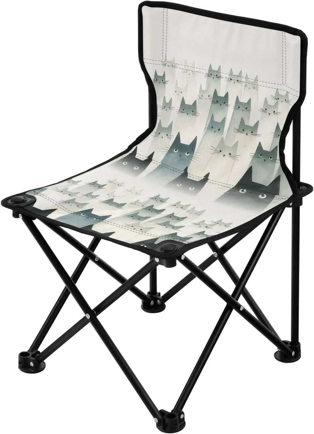 Portable Camping Folding Chairs Foldable Chair Small Cat Vintage Lightweight Backpacking Outdoor Outside Fishing
