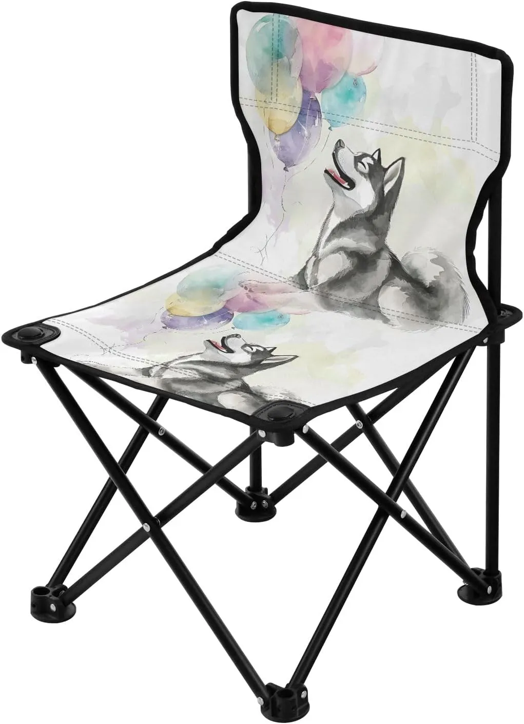 Portable Camping Folding Chairs Foldable Chair Small Husky Balloons Lightweight Backpacking Outdoor Outside Fishing