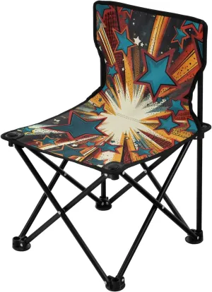 Portable Camping Folding Chairs Foldable Chair Small Star Bomb Lightweight Backpacking Outdoor Outside Fishing