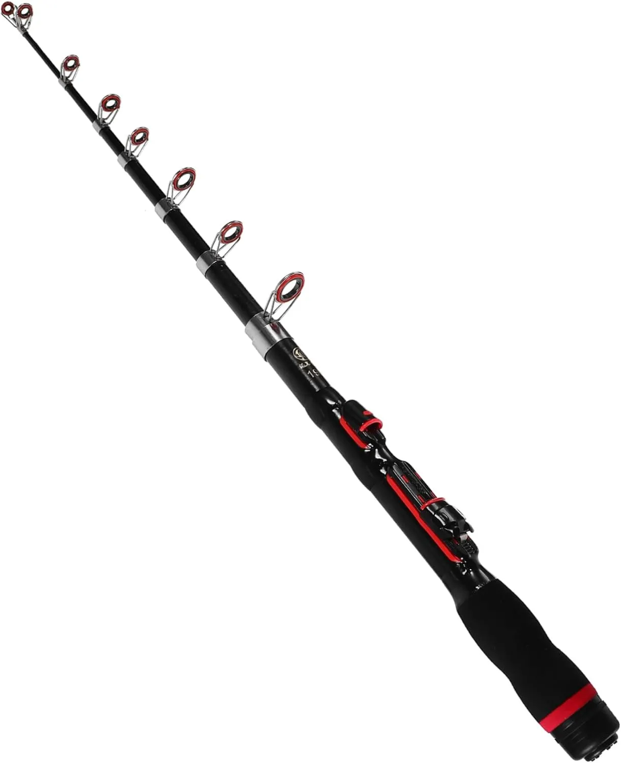 Portable Fishing Rod Telescopic Design 1.9m Length Comfortable Handle for Outdoor Activities