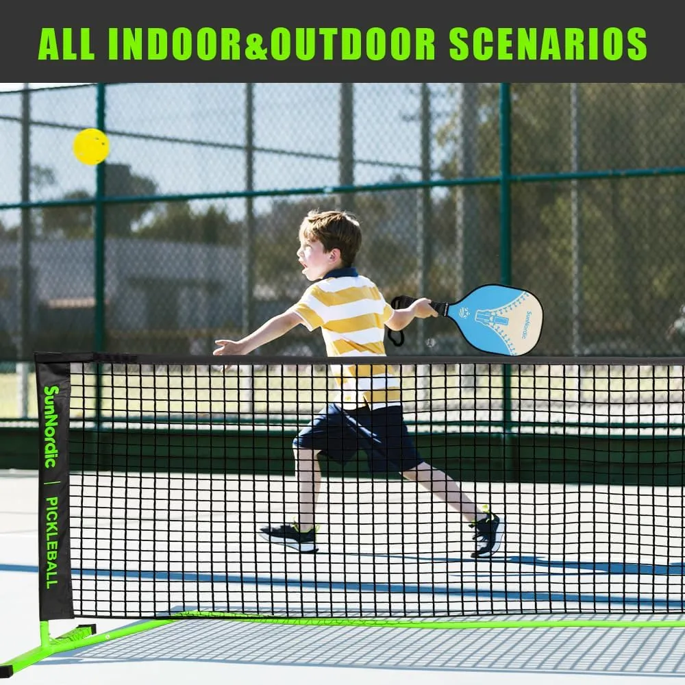 Portable Pickleball Net Set, 13FT Family Practice Pickle Ball Net with Weather Resistant Metal Frame & Carrying Bag - Easy Setup for Indoor & Outdoor Backyard Driveway