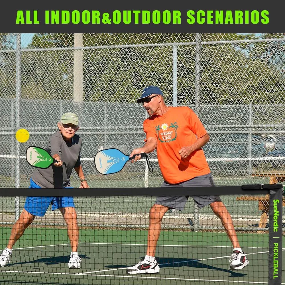 Portable Pickleball Net Set, 13FT Family Practice Pickle Ball Net with Weather Resistant Metal Frame & Carrying Bag - Easy Setup for Indoor & Outdoor Backyard Driveway