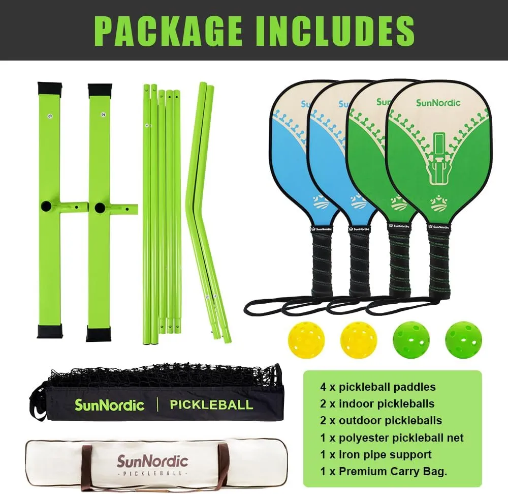 Portable Pickleball Net Set, 13FT Family Practice Pickle Ball Net with Weather Resistant Metal Frame & Carrying Bag - Easy Setup for Indoor & Outdoor Backyard Driveway