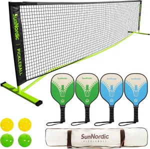 Portable Pickleball Net Set, 13FT Family Practice Pickle Ball Net with Weather Resistant Metal Frame & Carrying Bag - Easy Setup for Indoor & Outdoor Backyard Driveway
