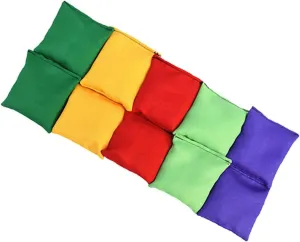 Portable Tossing Bean Bag Toys 10pcs Outdoor Bean Bag Playthings for Boys and Girls