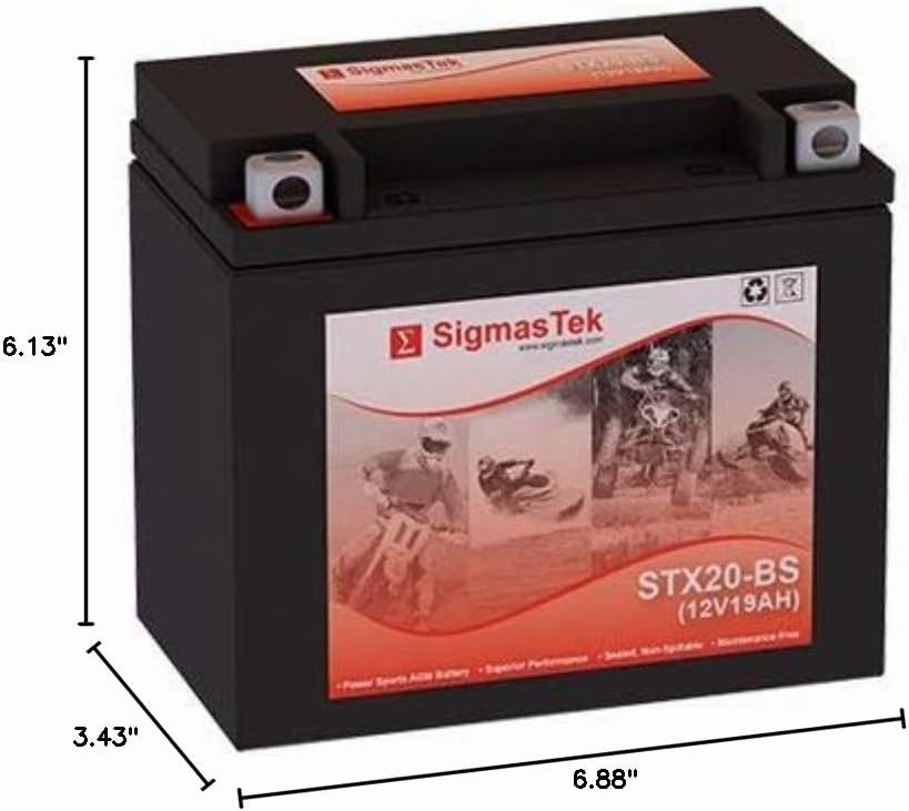 Power Sonic PTX20-BS Motorcycle Battery (Replacement)