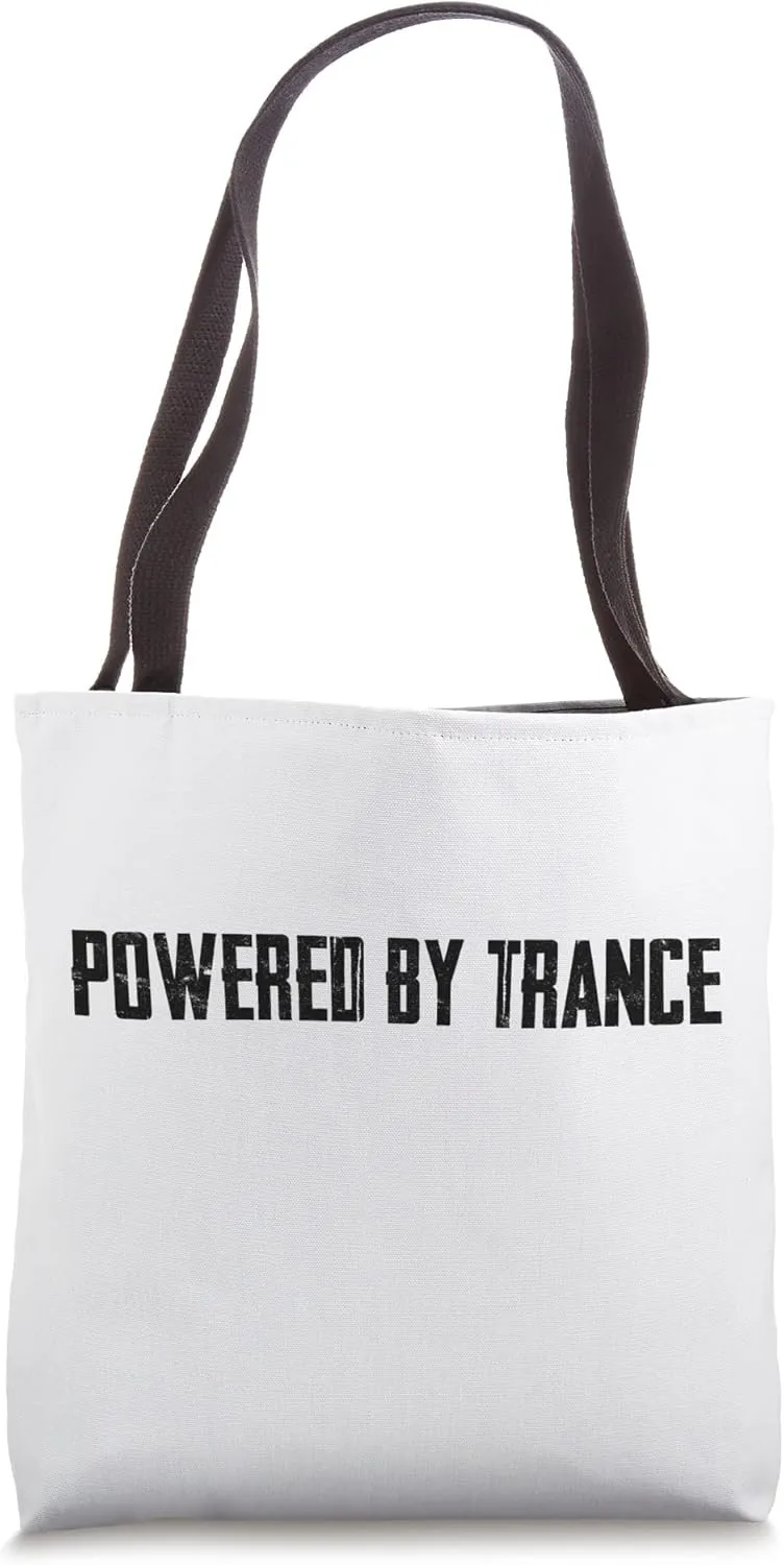 Powered by Trance Music Psy Trance Tote Bag