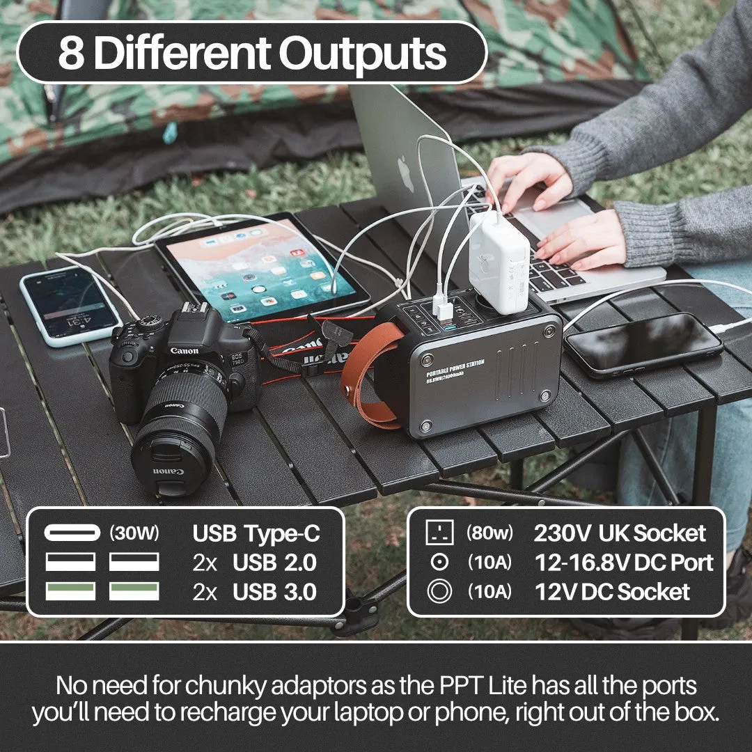 PPT Powerpack Lite 88Wh 80W AC/DC Output Rechargeable Portable Power Station