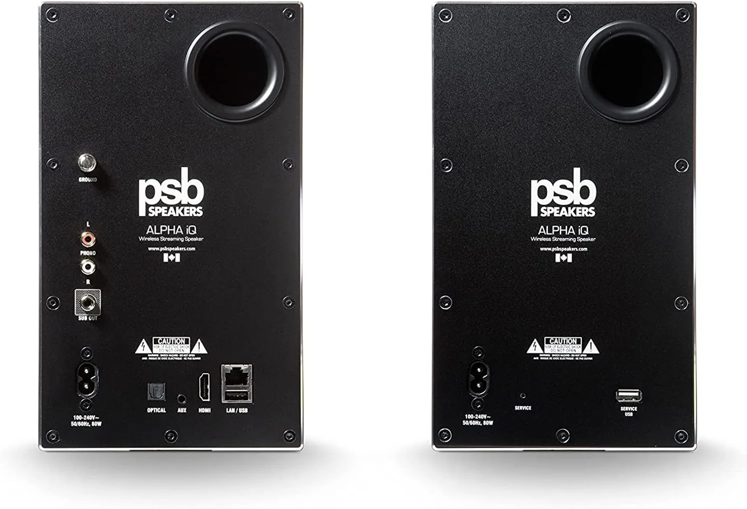 PSB Alpha iQ Streaming Powered Speakers with BluOS (Black)