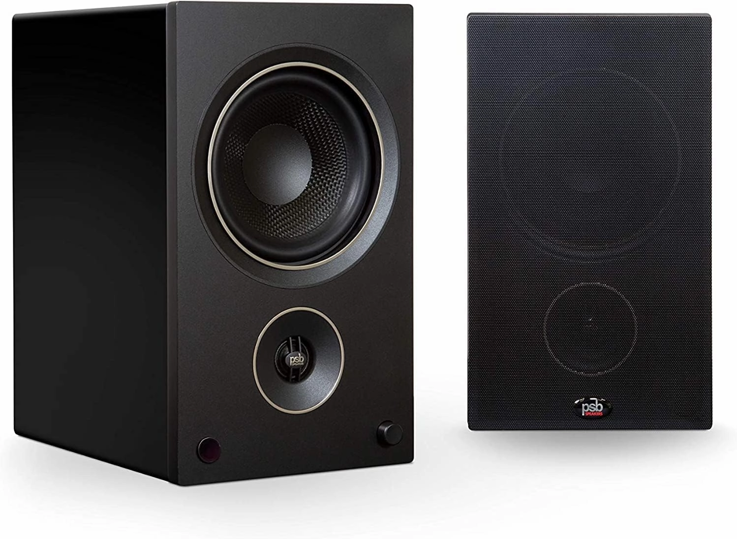 PSB Speakers AM5 Powered Bookshelf Speakers with Bluetooth and Phono Preamp - Black