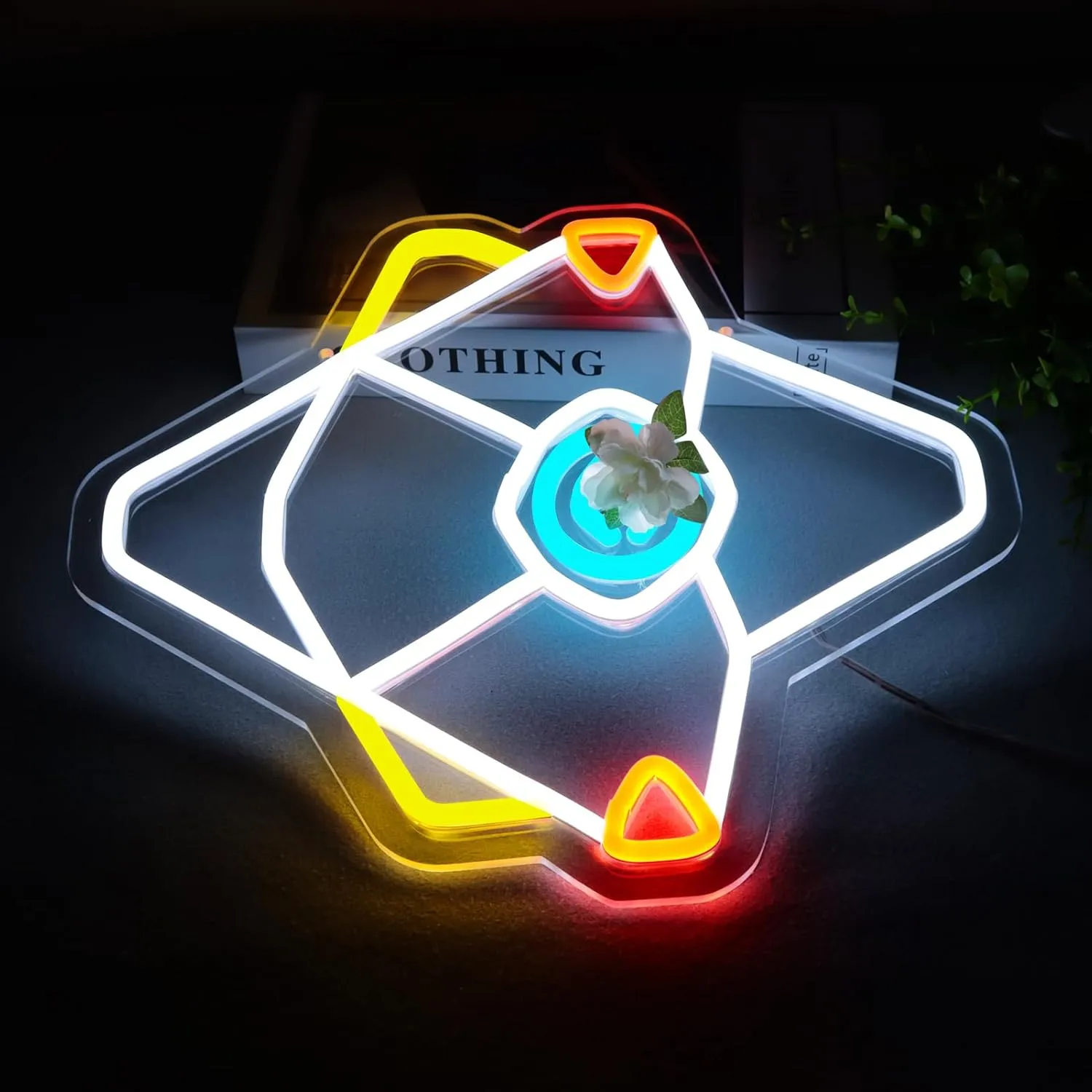 Pugna Game Ghost Eyes Neon Signs for Wall Decor Neon Lights for Bedroom Led Business Signs Suitable for Man Cave Bar Pub Restaurant Christmas Gift