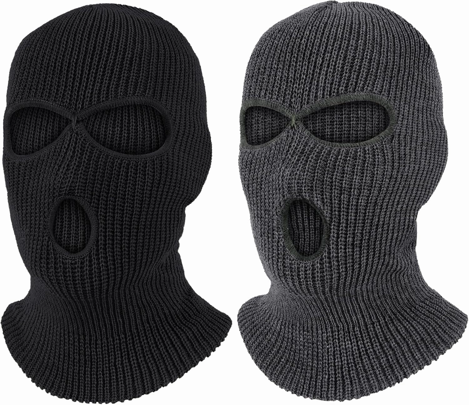 Pukavt 3 Hole Winter Knitted Mask, Full Face Cover Ski Mask Warm Balaclava for Skiing, Motorcycle, Snowboard