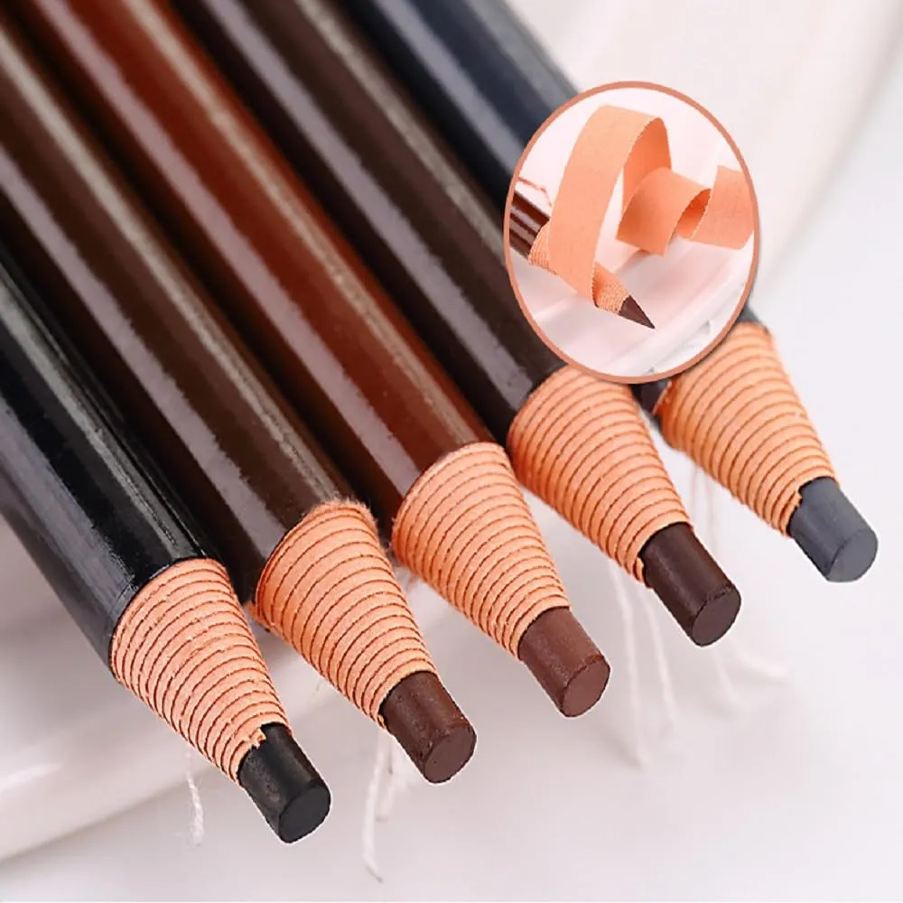 Pulling Eyebrow Pen 1818 Waterproof, Sweatproof, Non discoloring, Non fading, Colorful Makeup and Beauty Painting Eyebrow Pen (01 05)