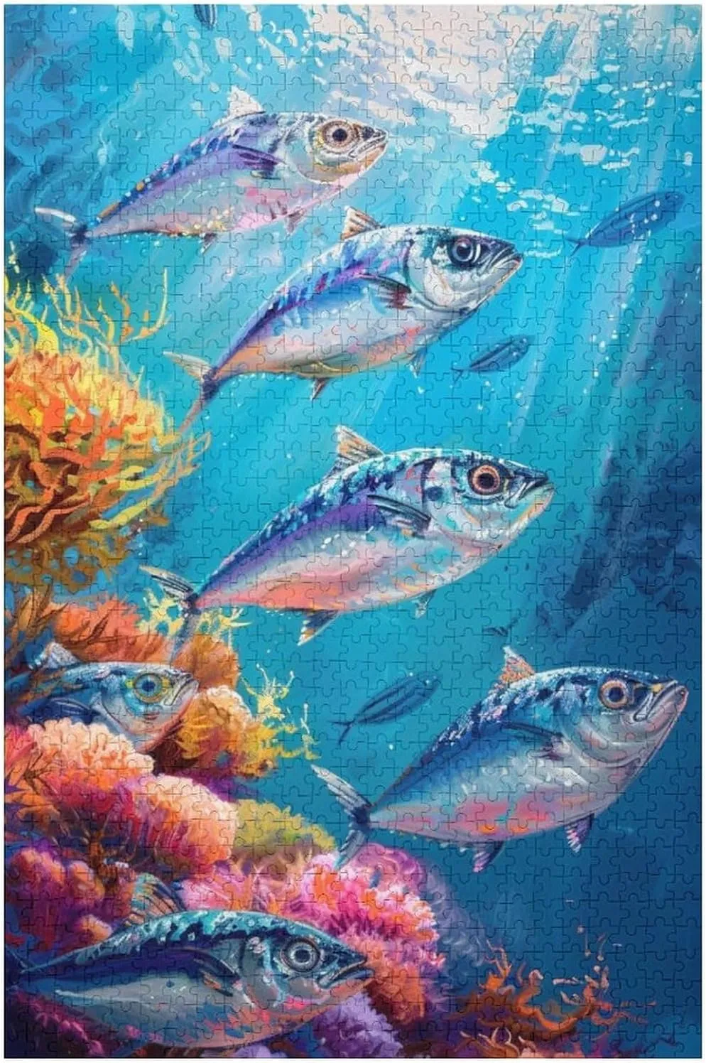 Puzzles for Adults 1000 Pieces - Fish and Coral Puzzle Challenging Educational Toys Gifts for Home Decor Family Activities