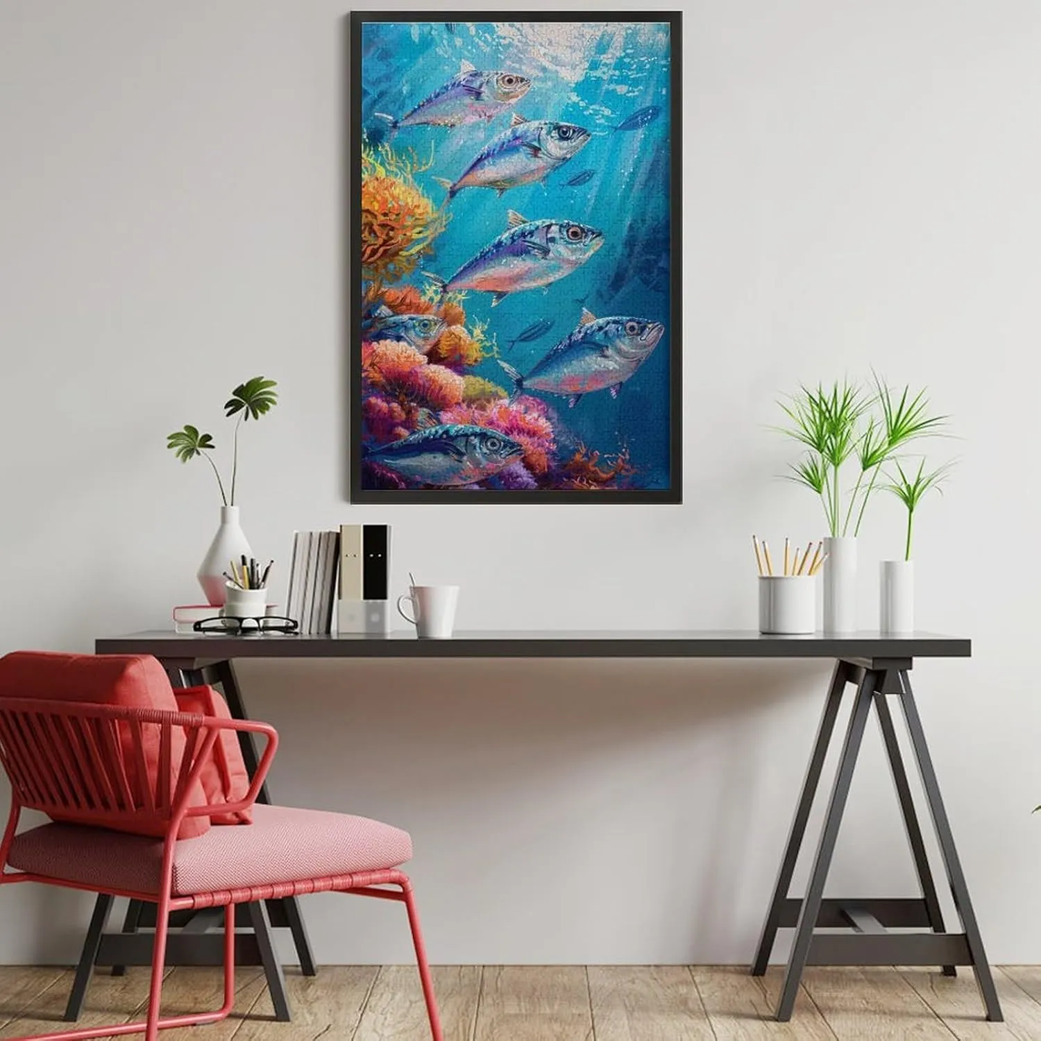 Puzzles for Adults 1000 Pieces - Fish and Coral Puzzle Challenging Educational Toys Gifts for Home Decor Family Activities