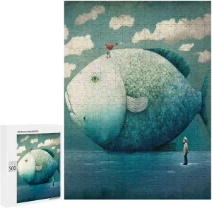 Puzzles for Adults 500 Pieces - Big Fish Perfect Interlocking Clear Printing - Adults Educational Puzzle Ideal Gift - Display as Artwork Idea!