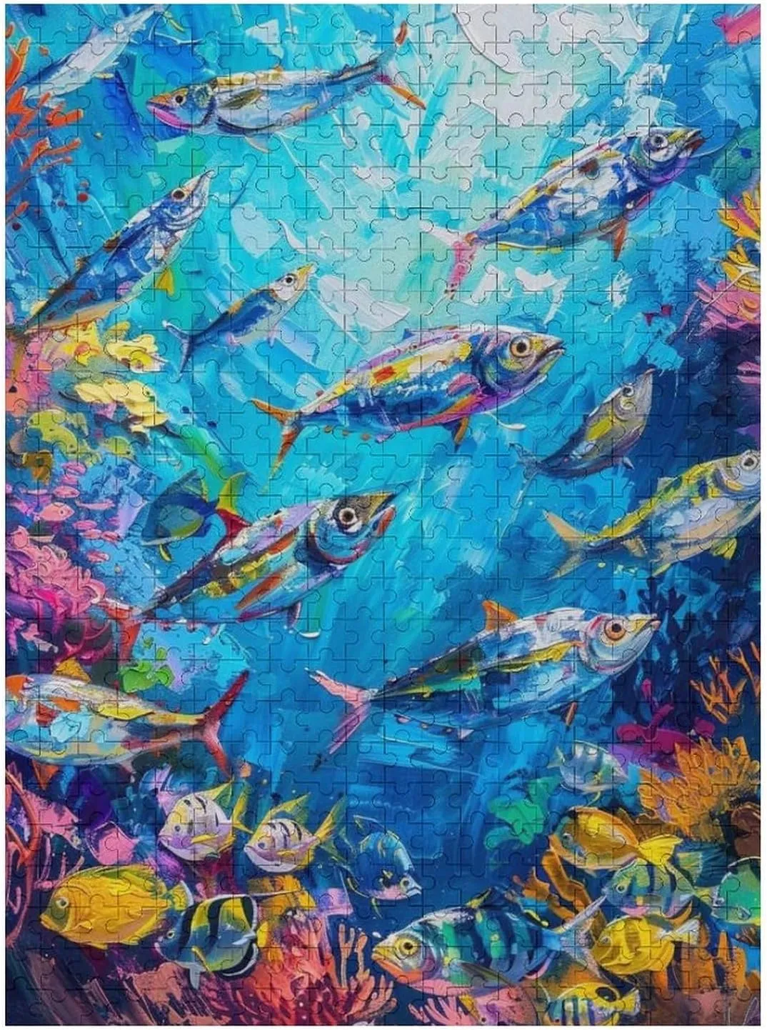 Puzzles for Adults 500 Pieces - Bottom Fish Who Love Marine Animals Hi-Definition Printing Beautiful Drawings,for Bedroom Decor Family Holidays,Elevate Yourself Gift Decor