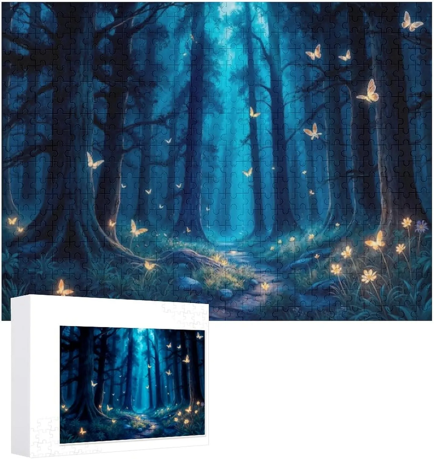 Puzzles for Adults 500 Pieces - Fantasy Landscape Magical Forest Funny Puzzle, Seek and Find Activities, Travel Toys for Toddlers and Kids