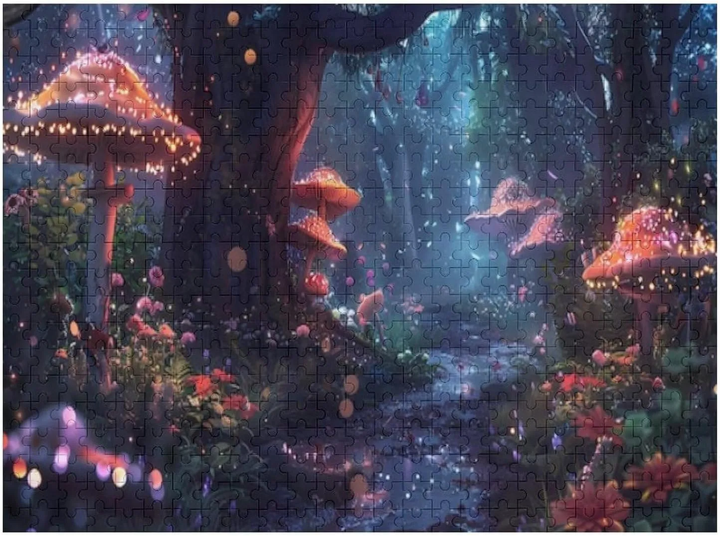 Puzzles for Adults 500 Pieces - Forest with Fish Plants Tree with Sign That Says Underwater Puzzles for Family Games, Puzzle for Gifts, Funny Puzzle for Education