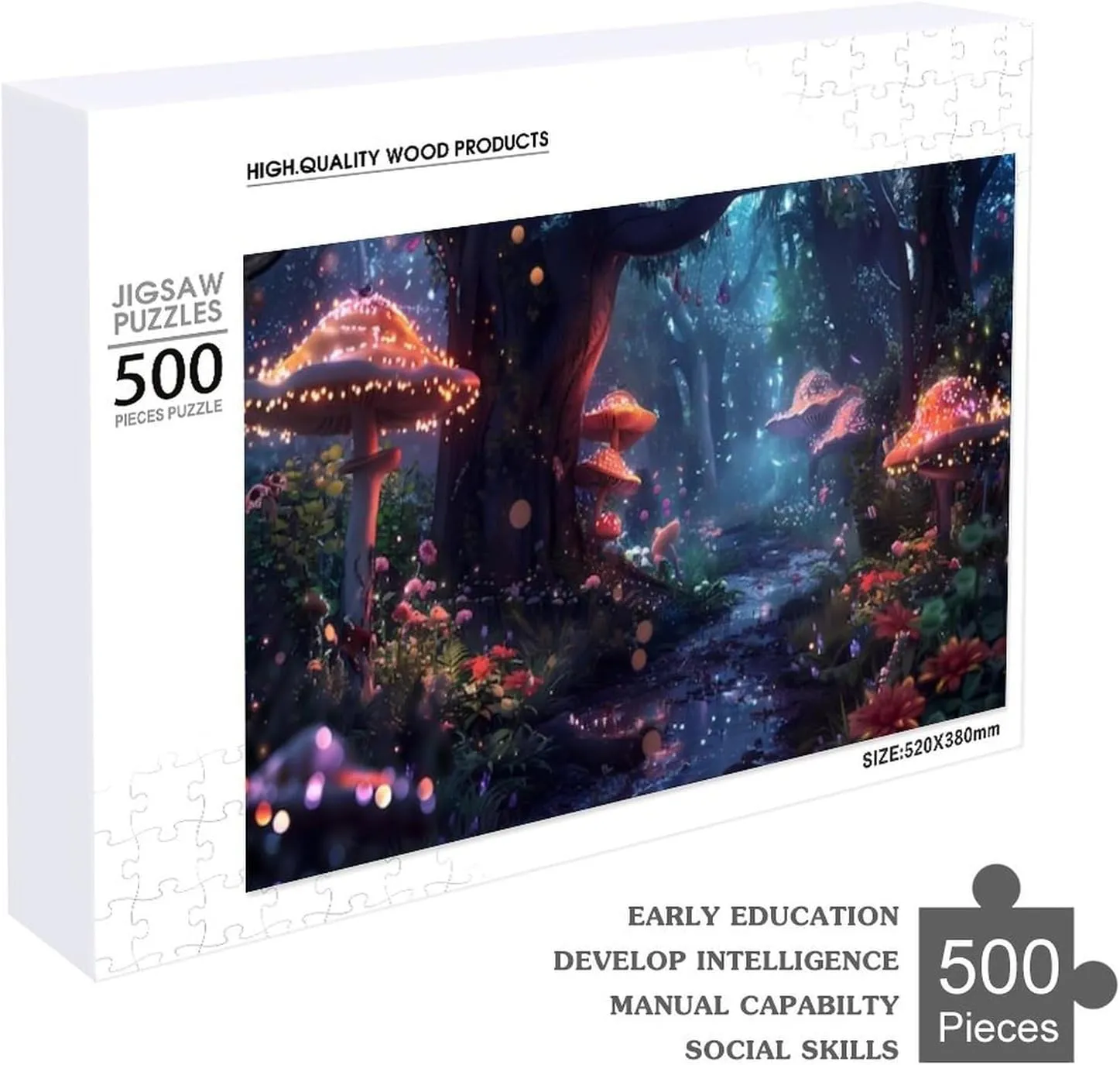Puzzles for Adults 500 Pieces - Forest with Fish Plants Tree with Sign That Says Underwater Puzzles for Family Games, Puzzle for Gifts, Funny Puzzle for Education