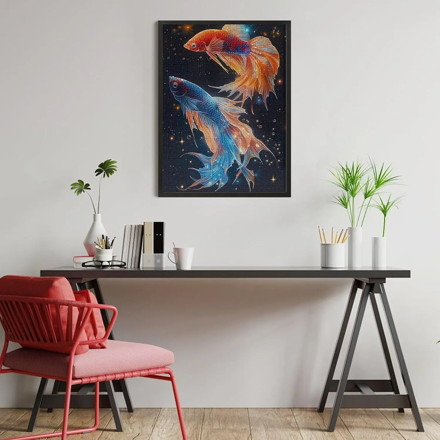 Puzzles for Adults 500 Pieces - The Colorful Betta Fish Fish Perfect Interlocking Clear Printing - Adults Educational Puzzle Ideal Gift - Display as Artwork Idea!