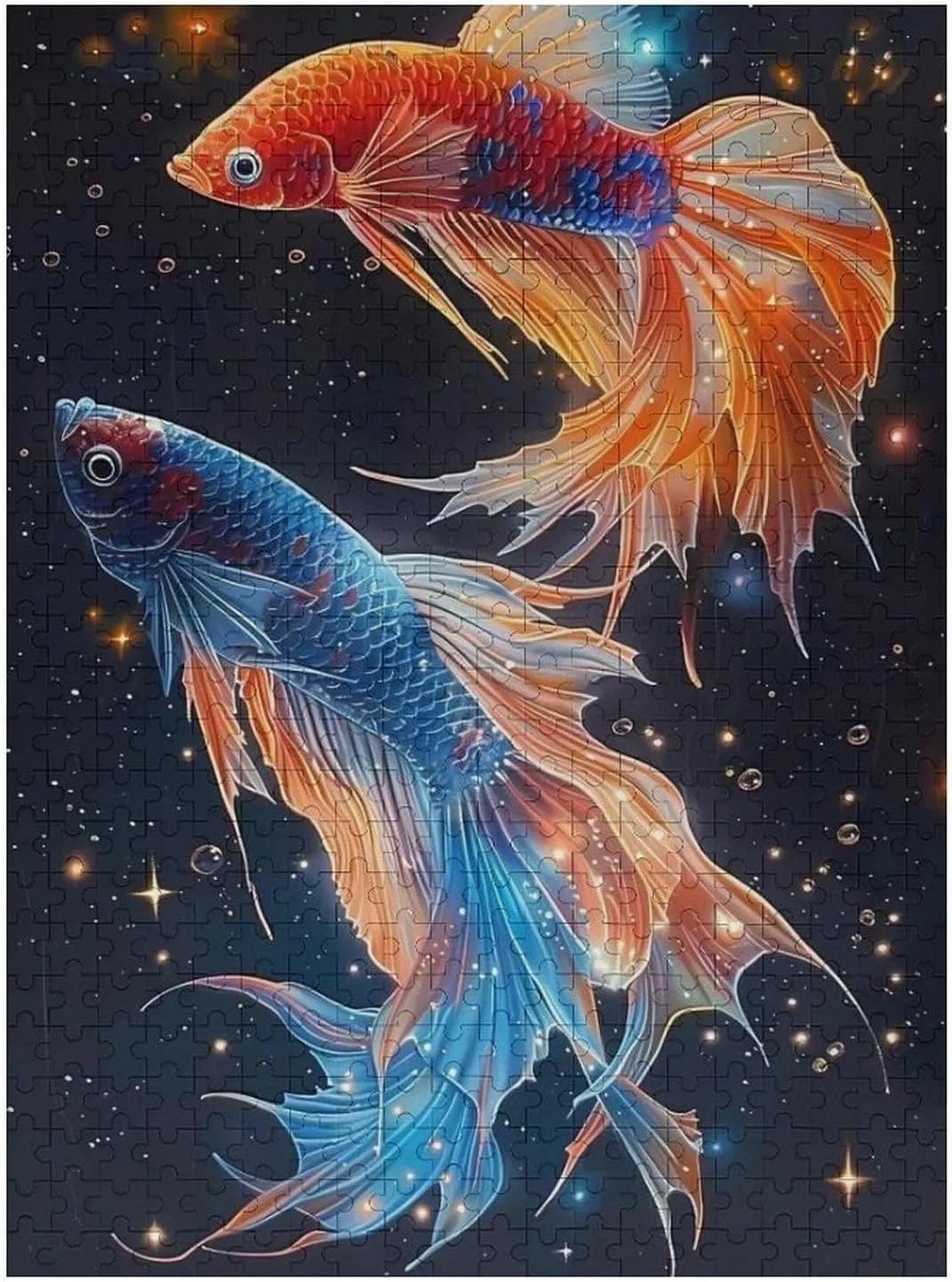 Puzzles for Adults 500 Pieces - The Colorful Betta Fish Fish Perfect Interlocking Clear Printing - Adults Educational Puzzle Ideal Gift - Display as Artwork Idea!