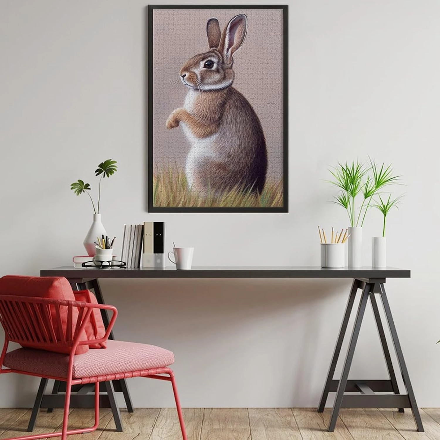 Puzzles for Adults 1000 Pieces - Rabbit Grassland Puzzle Brain Teaser Activity for Kids,Gift for Birthday Christmas