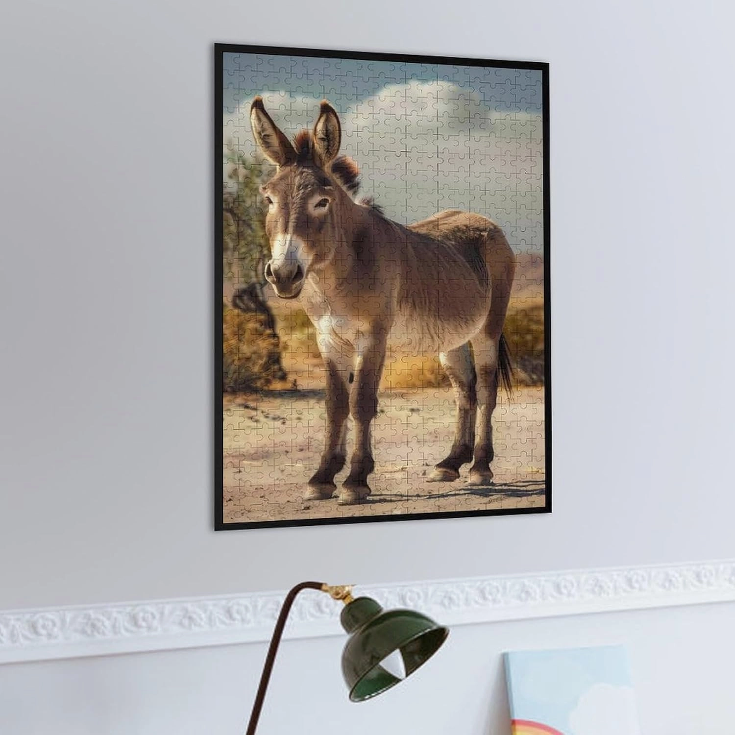 Puzzles for Adults 500 Pieces - The Donkey Standing in The Desert Donkey Best Challenging Puzzles for Cognitive Workout - Safe Eco-Friendly - Most Popular Leisure Activities