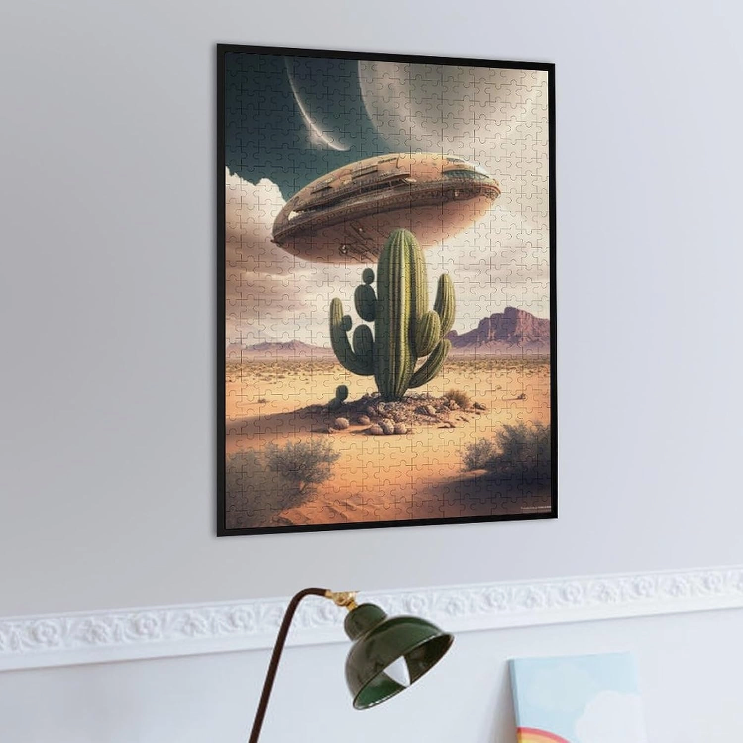 Puzzles for Adults 500 Pieces - UFO and The Desert Puzzle Challenging Educational Toys Gifts for Home Decor Family Activities