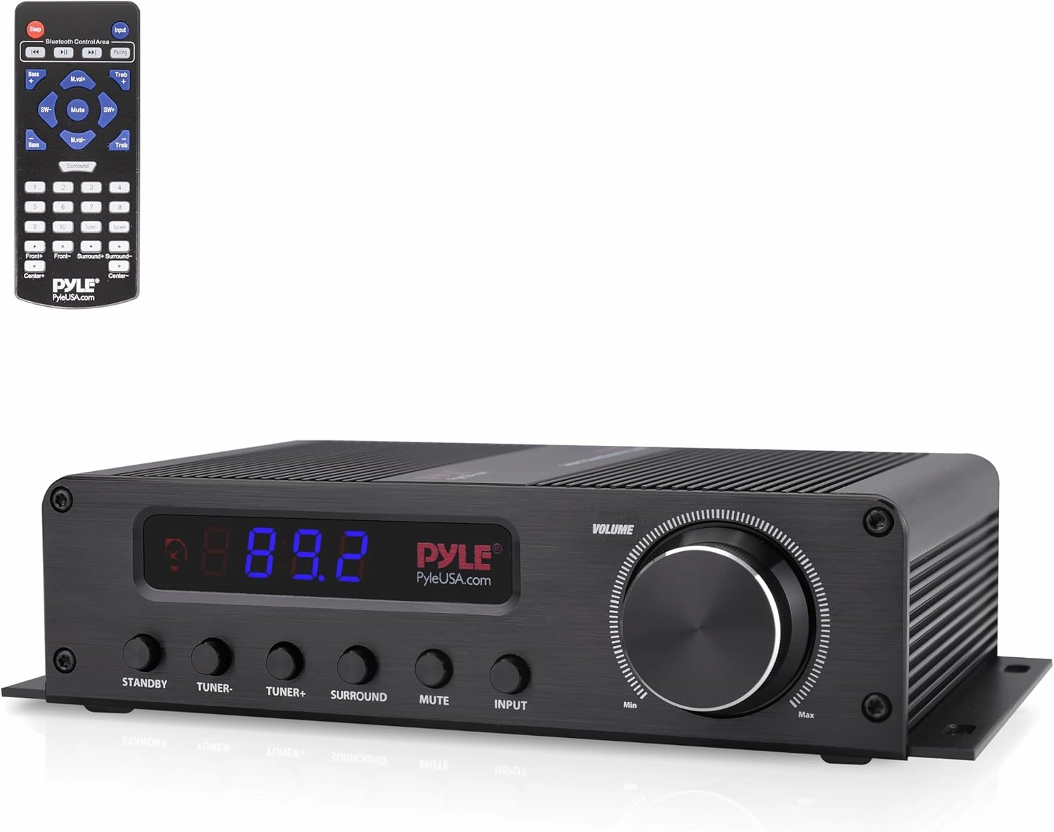 Pyle 100W 5 Channel Audio Amplifier - Wireless Bluetooth Home Theater Power Stereo Receiver with Surround Sound w/HDMI, AUX, FM Antenna, Subwoofer Speaker Input, 12V Adapter - PFA540BT.6