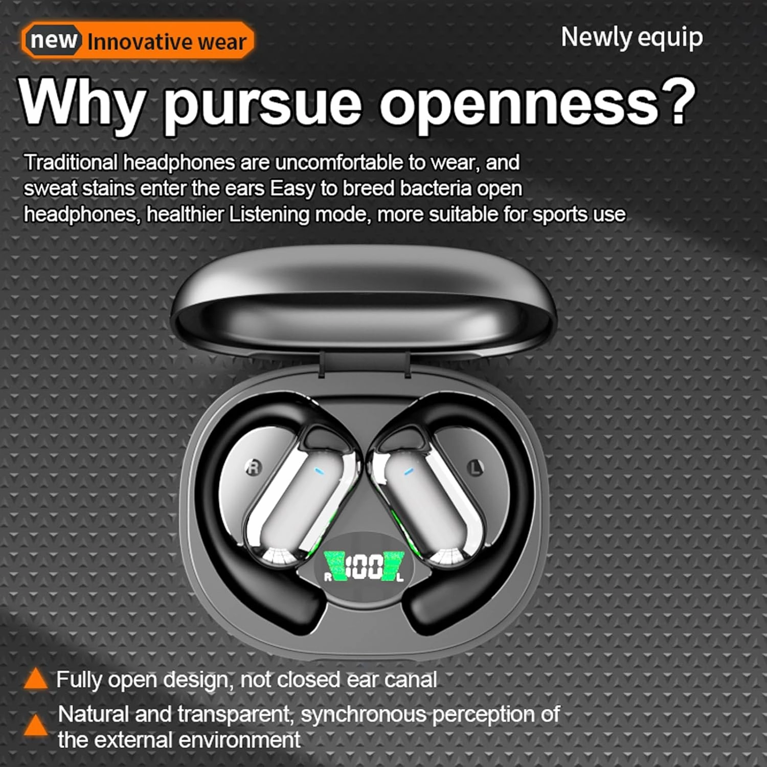 Q16S Purple Wireless Open Ear Bone Conduction Headphones Bluetooth 5.4, IPX5 Waterproof, 20 Hrs Battery Life